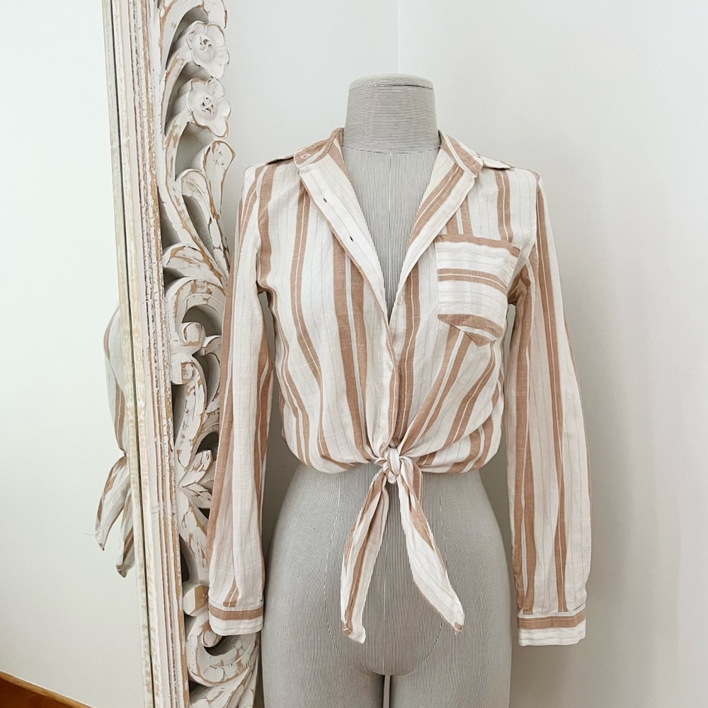 Stripped 100% Cotton Blouse